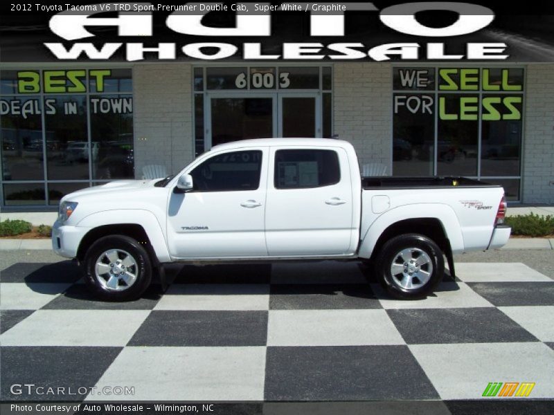 Super White / Graphite 2012 Toyota Tacoma V6 TRD Sport Prerunner Double Cab