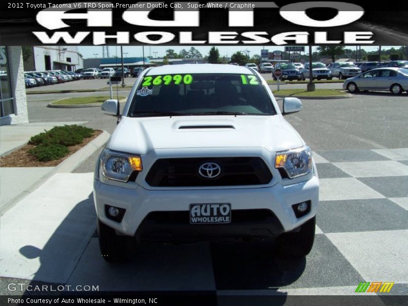 Super White / Graphite 2012 Toyota Tacoma V6 TRD Sport Prerunner Double Cab