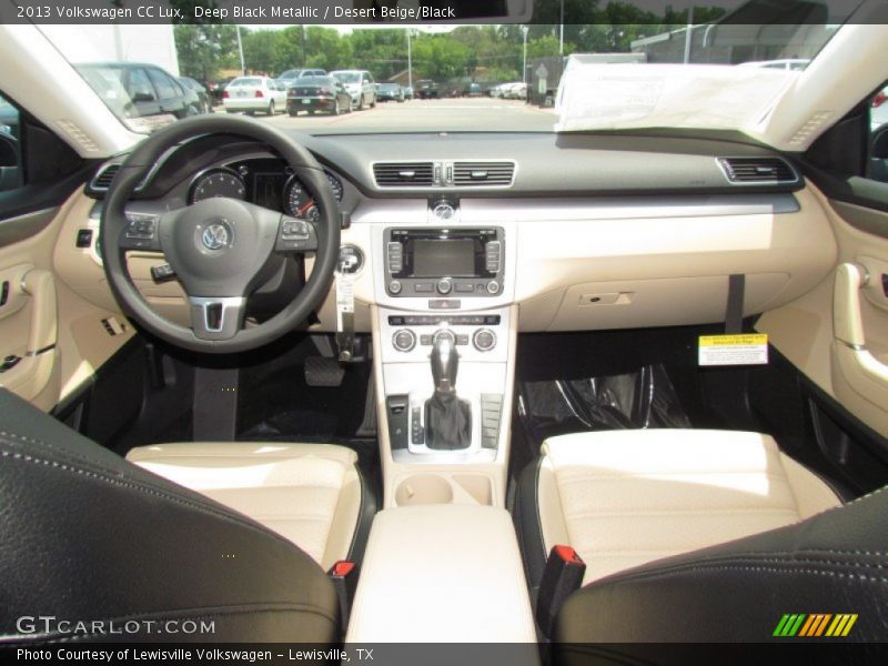 Deep Black Metallic / Desert Beige/Black 2013 Volkswagen CC Lux