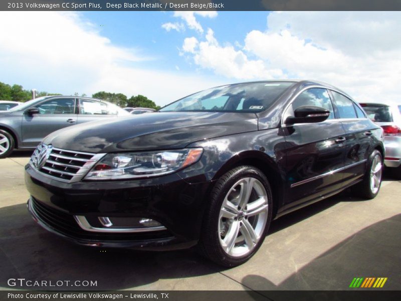 Deep Black Metallic / Desert Beige/Black 2013 Volkswagen CC Sport Plus