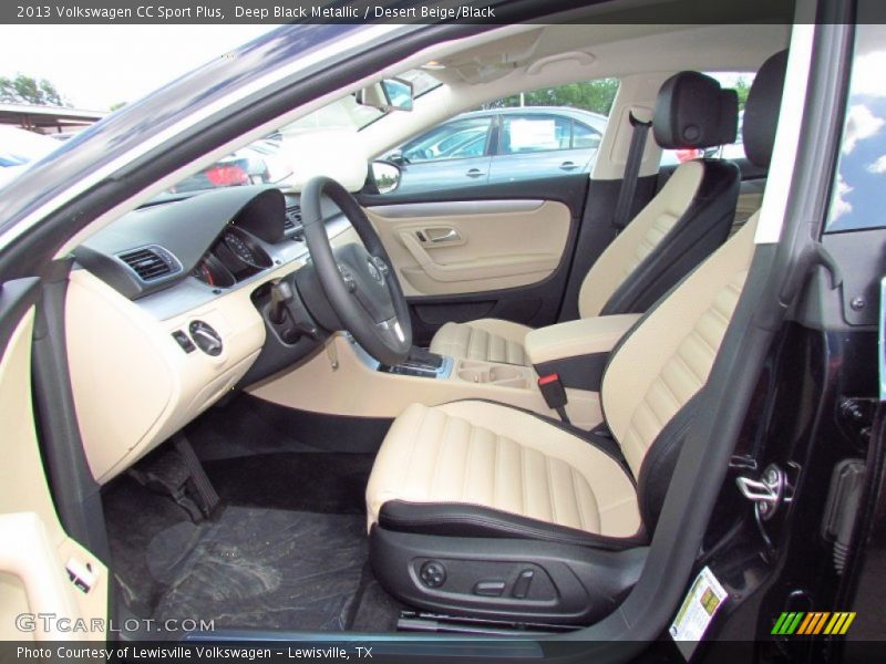Deep Black Metallic / Desert Beige/Black 2013 Volkswagen CC Sport Plus