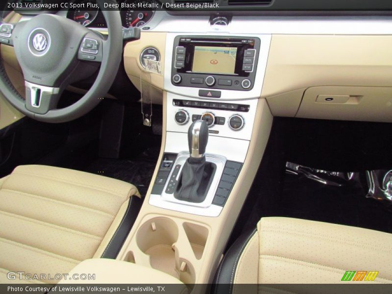 Deep Black Metallic / Desert Beige/Black 2013 Volkswagen CC Sport Plus