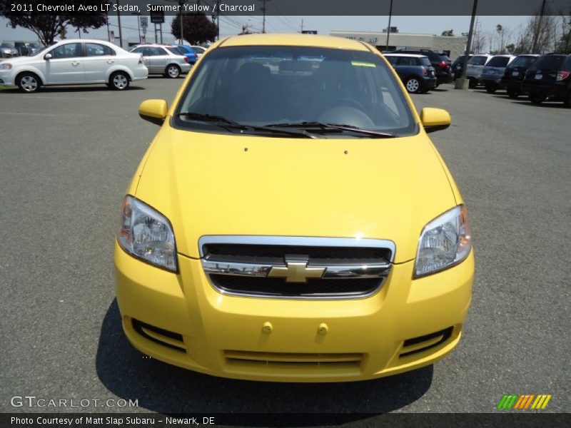 Summer Yellow / Charcoal 2011 Chevrolet Aveo LT Sedan