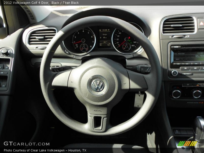Black / Titan Black 2012 Volkswagen Golf 4 Door