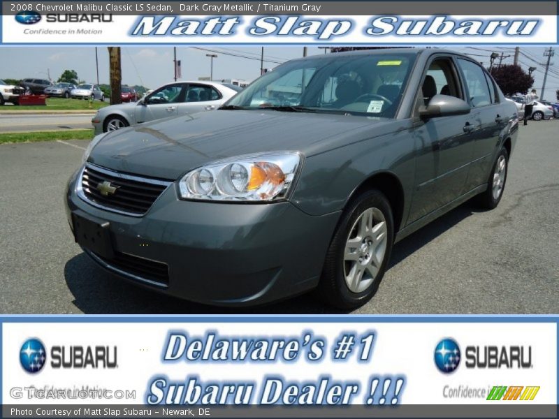 Dark Gray Metallic / Titanium Gray 2008 Chevrolet Malibu Classic LS Sedan