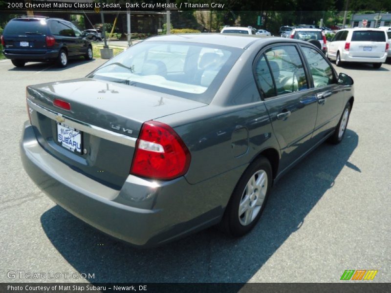 Dark Gray Metallic / Titanium Gray 2008 Chevrolet Malibu Classic LS Sedan