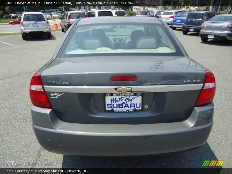 Dark Gray Metallic / Titanium Gray 2008 Chevrolet Malibu Classic LS Sedan