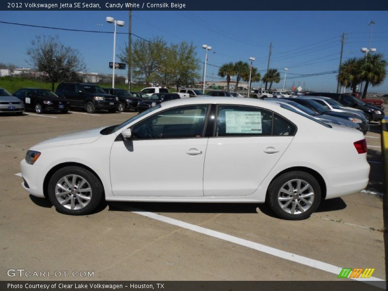 Candy White / Cornsilk Beige 2012 Volkswagen Jetta SE Sedan