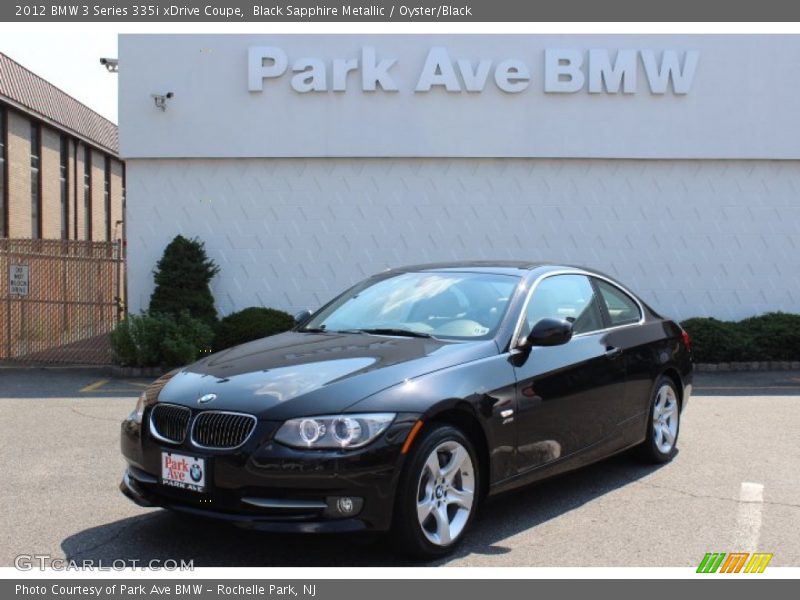 Black Sapphire Metallic / Oyster/Black 2012 BMW 3 Series 335i xDrive Coupe