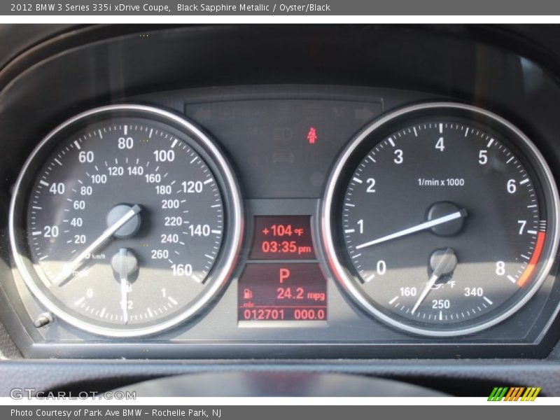  2012 3 Series 335i xDrive Coupe 335i xDrive Coupe Gauges