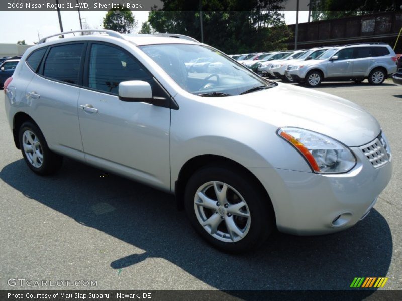 Silver Ice / Black 2009 Nissan Rogue SL AWD