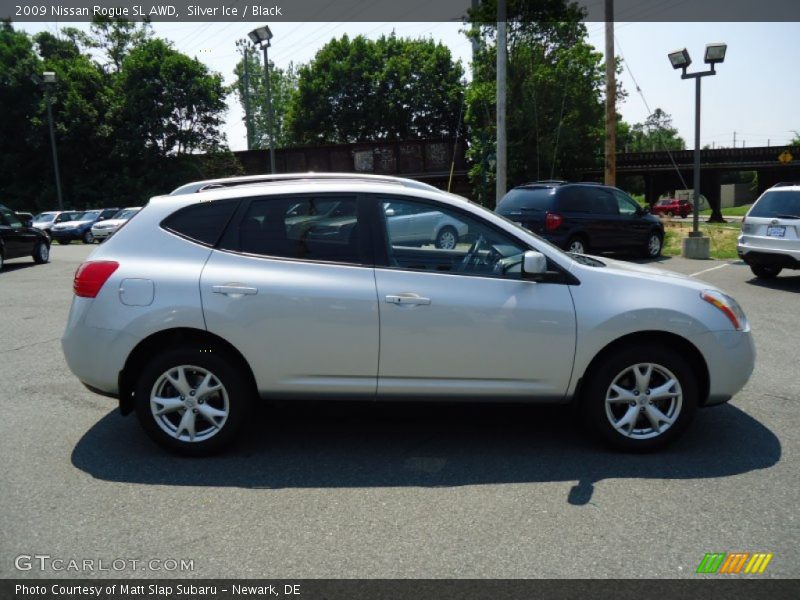 Silver Ice / Black 2009 Nissan Rogue SL AWD