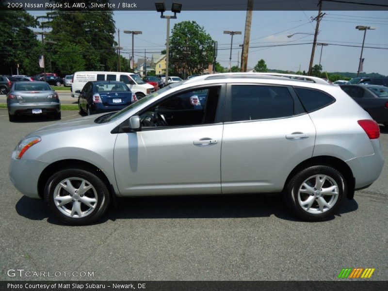 Silver Ice / Black 2009 Nissan Rogue SL AWD