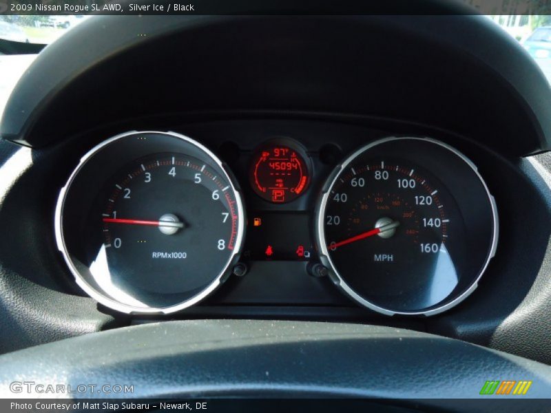 Silver Ice / Black 2009 Nissan Rogue SL AWD