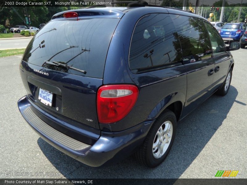 Midnight Blue Pearl / Sandstone 2003 Dodge Caravan SXT