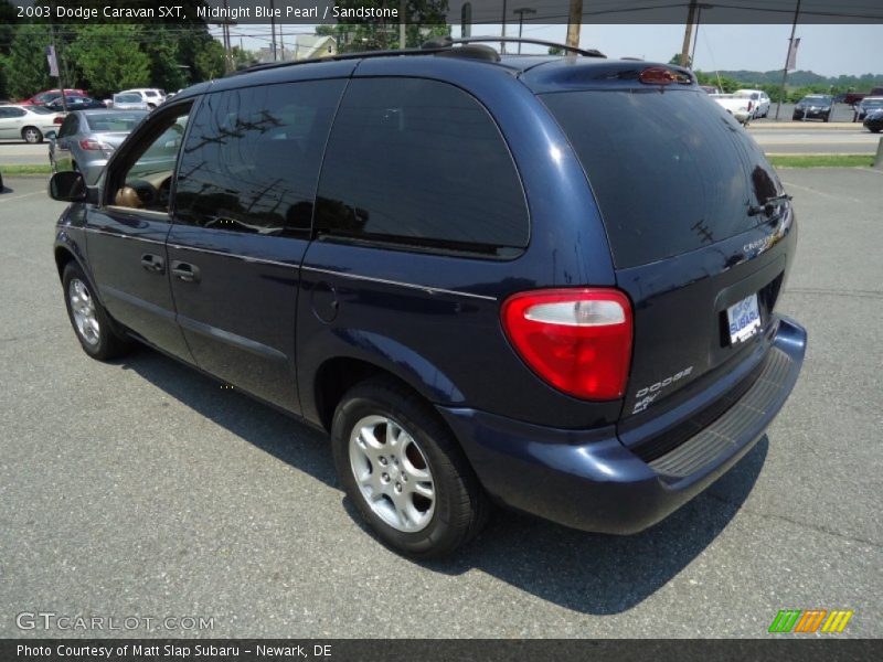 Midnight Blue Pearl / Sandstone 2003 Dodge Caravan SXT