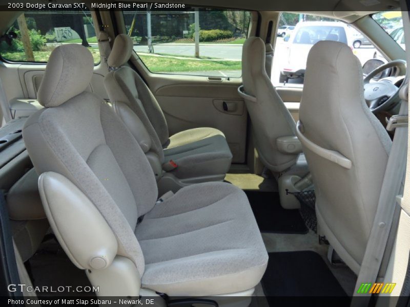 Midnight Blue Pearl / Sandstone 2003 Dodge Caravan SXT