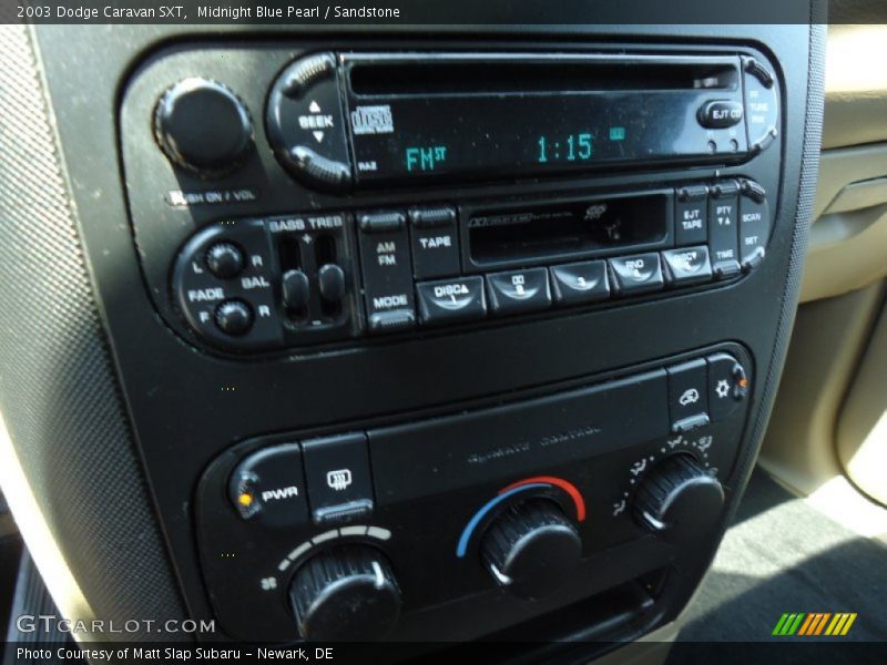 Midnight Blue Pearl / Sandstone 2003 Dodge Caravan SXT