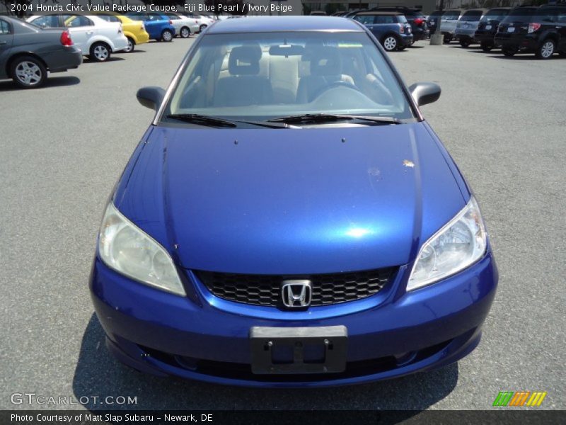 Fiji Blue Pearl / Ivory Beige 2004 Honda Civic Value Package Coupe