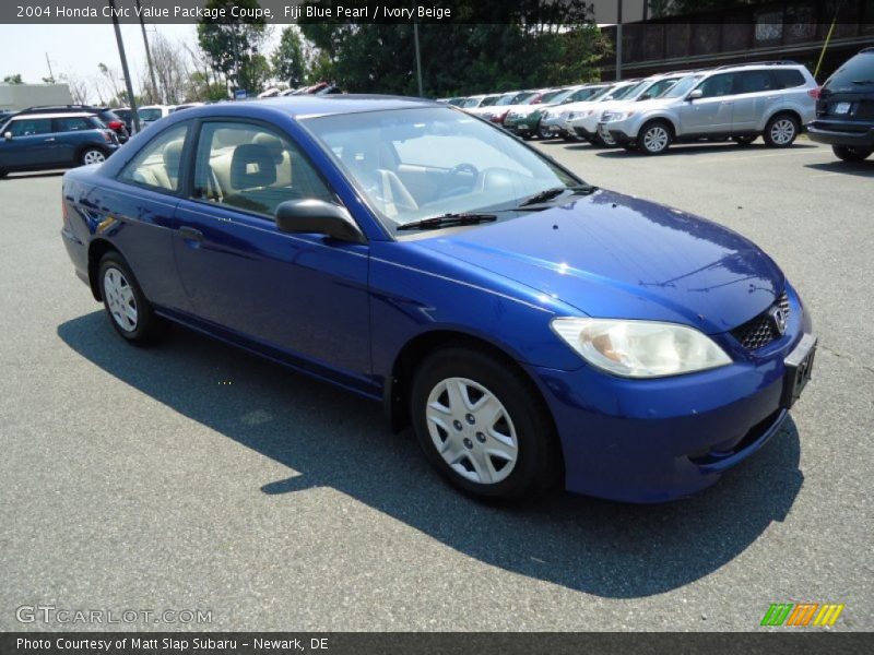 Fiji Blue Pearl / Ivory Beige 2004 Honda Civic Value Package Coupe