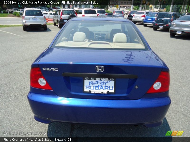 Fiji Blue Pearl / Ivory Beige 2004 Honda Civic Value Package Coupe