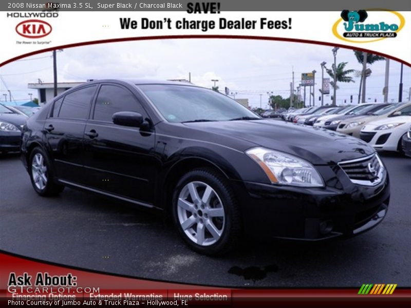 Super Black / Charcoal Black 2008 Nissan Maxima 3.5 SL