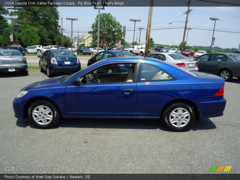 Fiji Blue Pearl / Ivory Beige 2004 Honda Civic Value Package Coupe