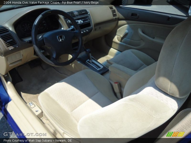Fiji Blue Pearl / Ivory Beige 2004 Honda Civic Value Package Coupe