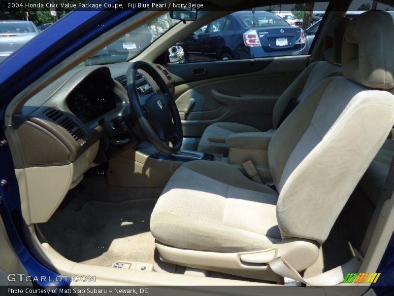 Fiji Blue Pearl / Ivory Beige 2004 Honda Civic Value Package Coupe