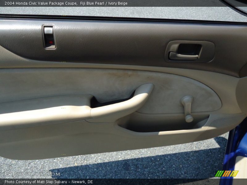 Fiji Blue Pearl / Ivory Beige 2004 Honda Civic Value Package Coupe