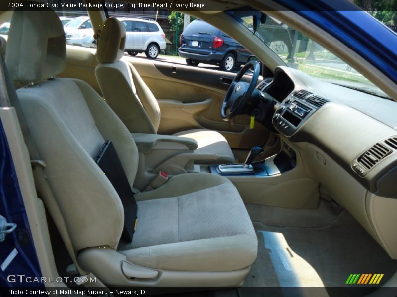 Fiji Blue Pearl / Ivory Beige 2004 Honda Civic Value Package Coupe