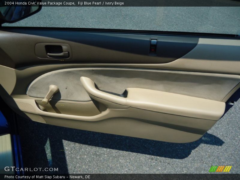 Fiji Blue Pearl / Ivory Beige 2004 Honda Civic Value Package Coupe