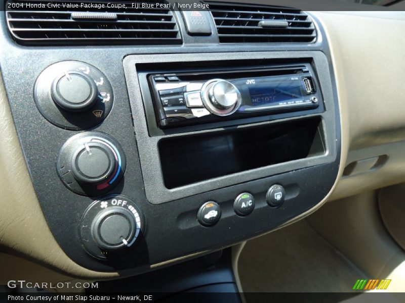 Fiji Blue Pearl / Ivory Beige 2004 Honda Civic Value Package Coupe