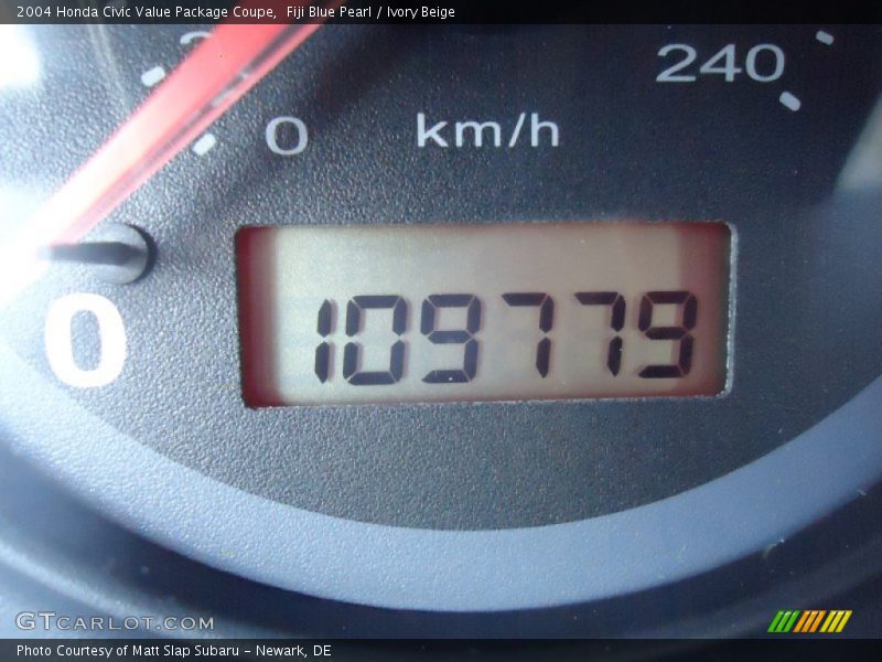 Fiji Blue Pearl / Ivory Beige 2004 Honda Civic Value Package Coupe