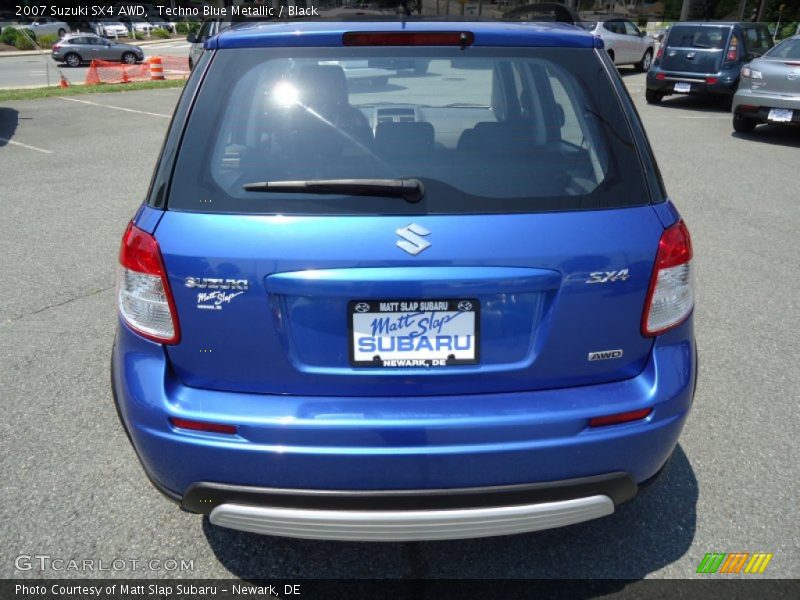 Techno Blue Metallic / Black 2007 Suzuki SX4 AWD