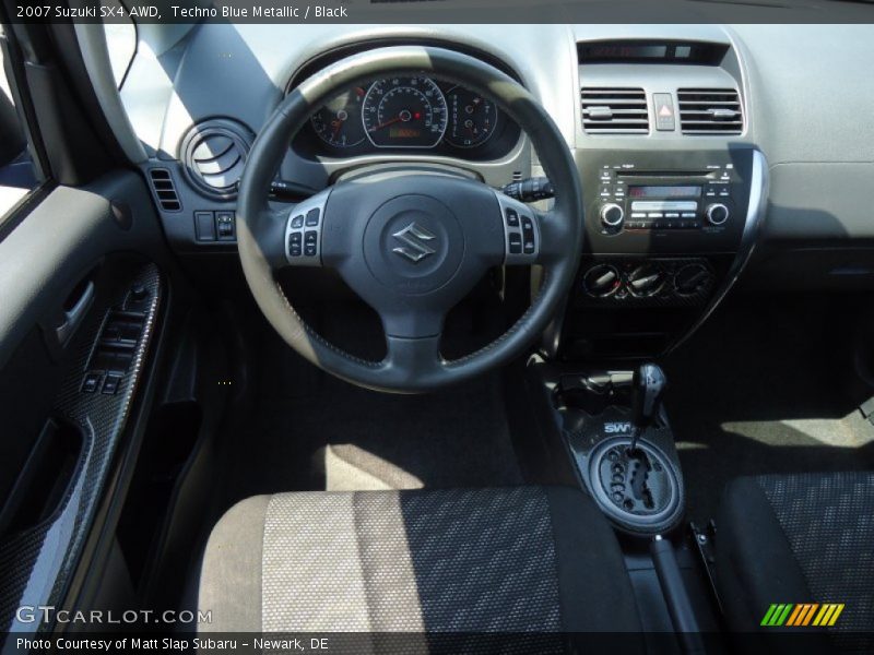 Techno Blue Metallic / Black 2007 Suzuki SX4 AWD