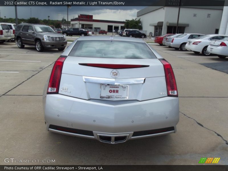 Radiant Silver Metallic / Light Titanium/Ebony 2012 Cadillac CTS Coupe