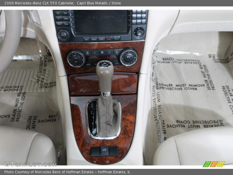 Capri Blue Metallic / Stone 2009 Mercedes-Benz CLK 550 Cabriolet