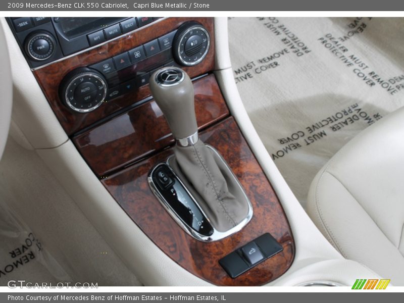 Capri Blue Metallic / Stone 2009 Mercedes-Benz CLK 550 Cabriolet