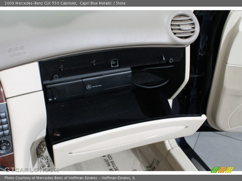 Capri Blue Metallic / Stone 2009 Mercedes-Benz CLK 550 Cabriolet
