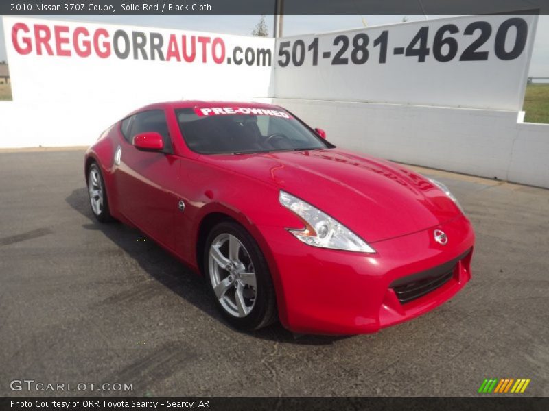 Solid Red / Black Cloth 2010 Nissan 370Z Coupe
