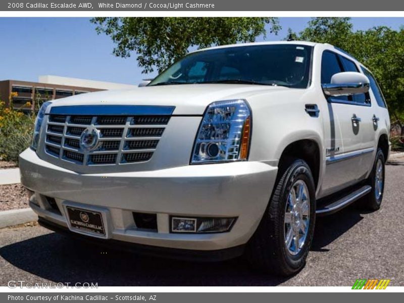 White Diamond / Cocoa/Light Cashmere 2008 Cadillac Escalade AWD