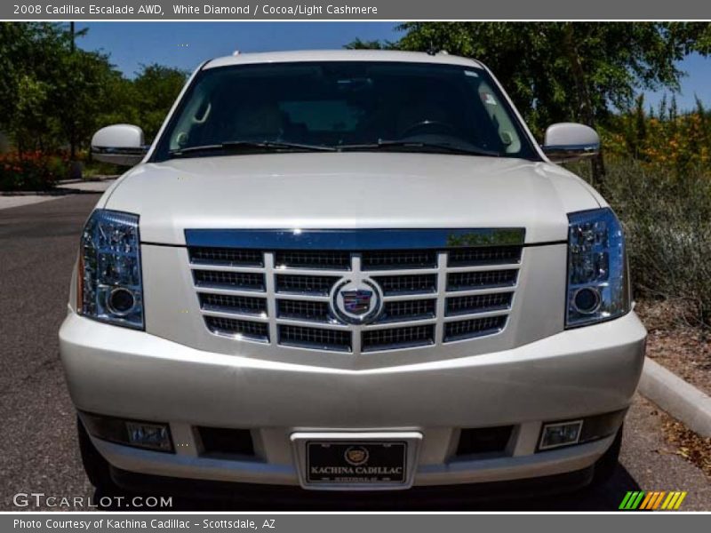 White Diamond / Cocoa/Light Cashmere 2008 Cadillac Escalade AWD