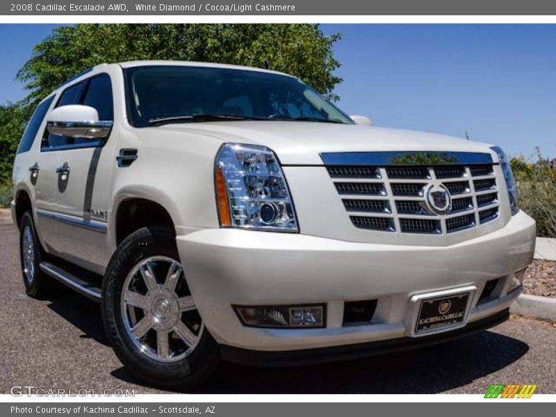 White Diamond / Cocoa/Light Cashmere 2008 Cadillac Escalade AWD