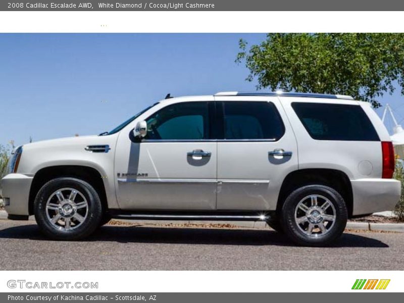 White Diamond / Cocoa/Light Cashmere 2008 Cadillac Escalade AWD