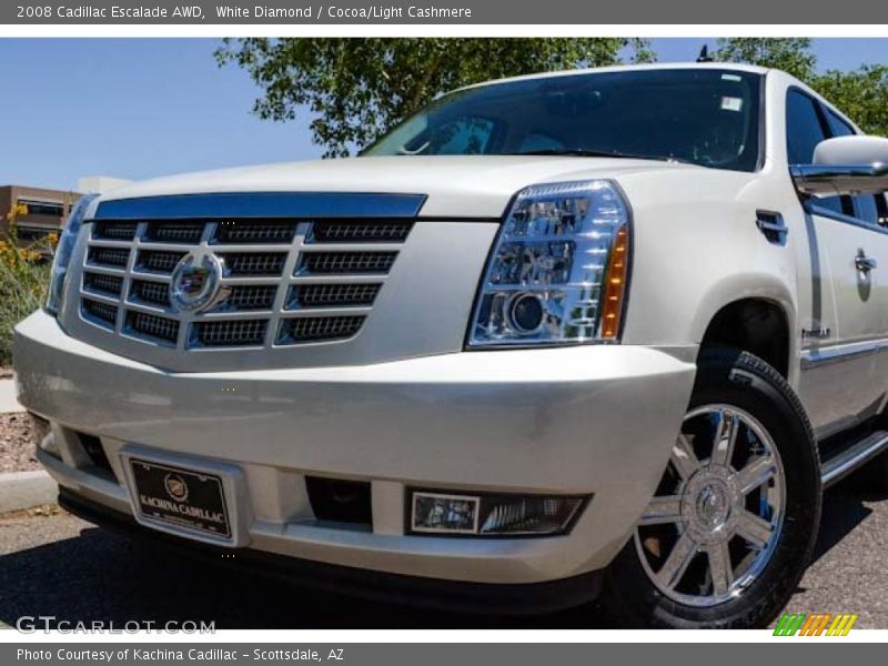 White Diamond / Cocoa/Light Cashmere 2008 Cadillac Escalade AWD
