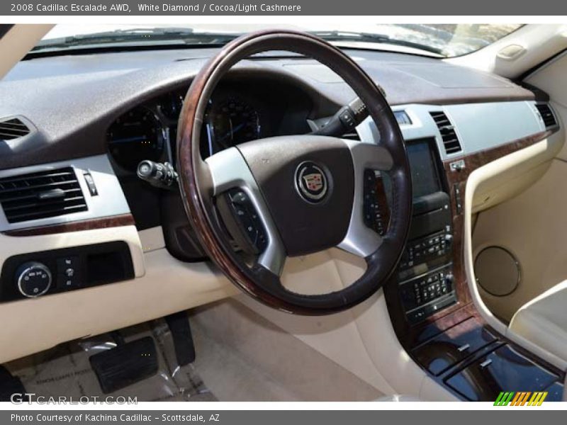 White Diamond / Cocoa/Light Cashmere 2008 Cadillac Escalade AWD