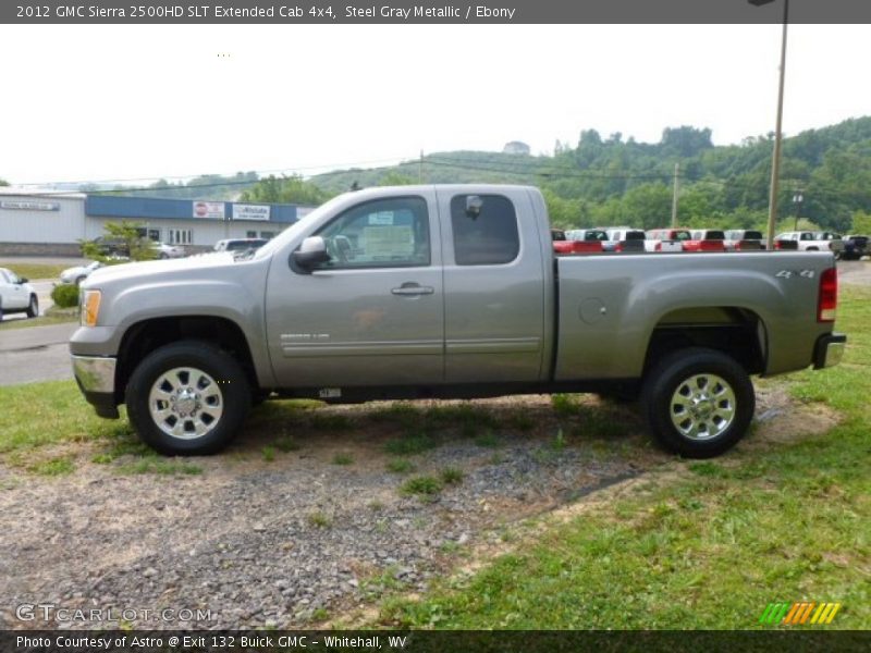 Steel Gray Metallic / Ebony 2012 GMC Sierra 2500HD SLT Extended Cab 4x4