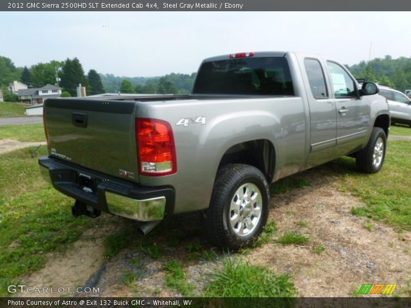 Steel Gray Metallic / Ebony 2012 GMC Sierra 2500HD SLT Extended Cab 4x4