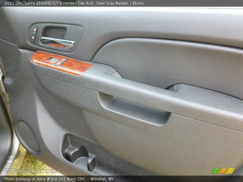 Steel Gray Metallic / Ebony 2012 GMC Sierra 2500HD SLT Extended Cab 4x4